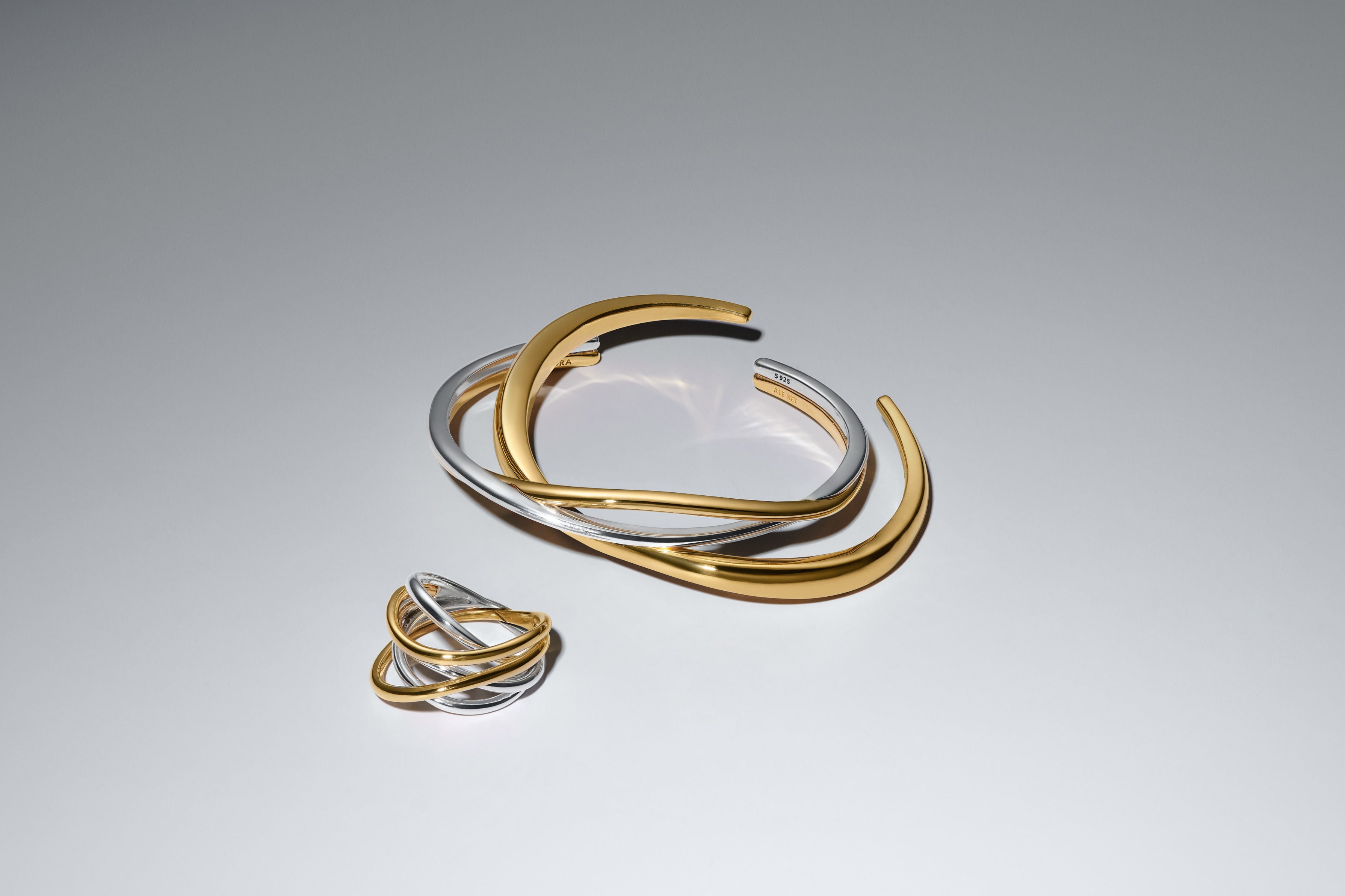 Sterling Silver And 14K Gold-Plated Ring