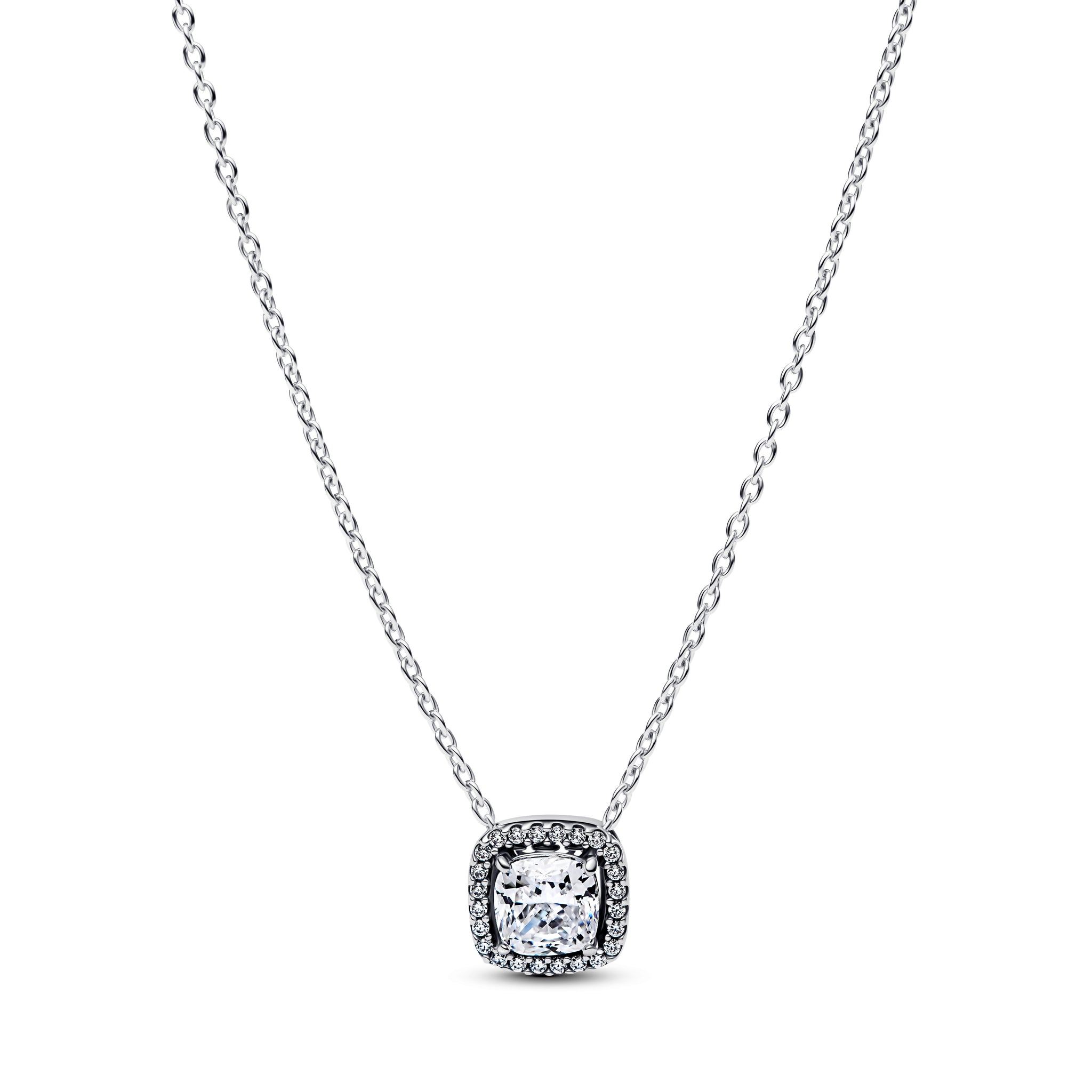 Sterling Silver Collier With Clear Cubic Zirconia