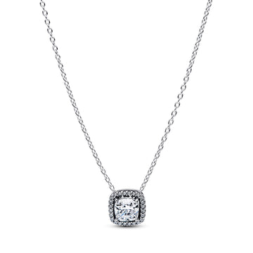 Sterling Silver Collier With Clear Cubic Zirconia