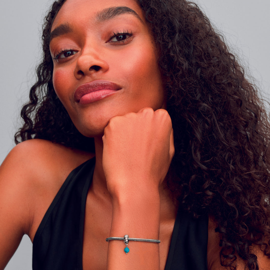 Sterling Silver Dangle With Imitation Turquoise