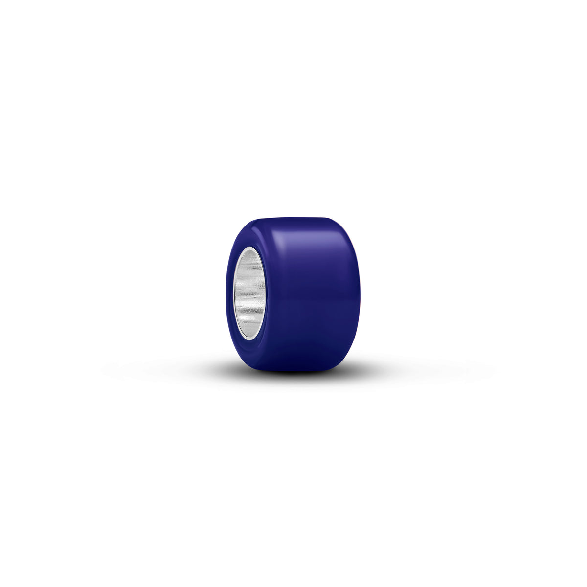Sterling Silver Mini Charm With Blue Murano Glass