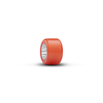 Sterling Silver Mini Charm With Orange Murano Glass