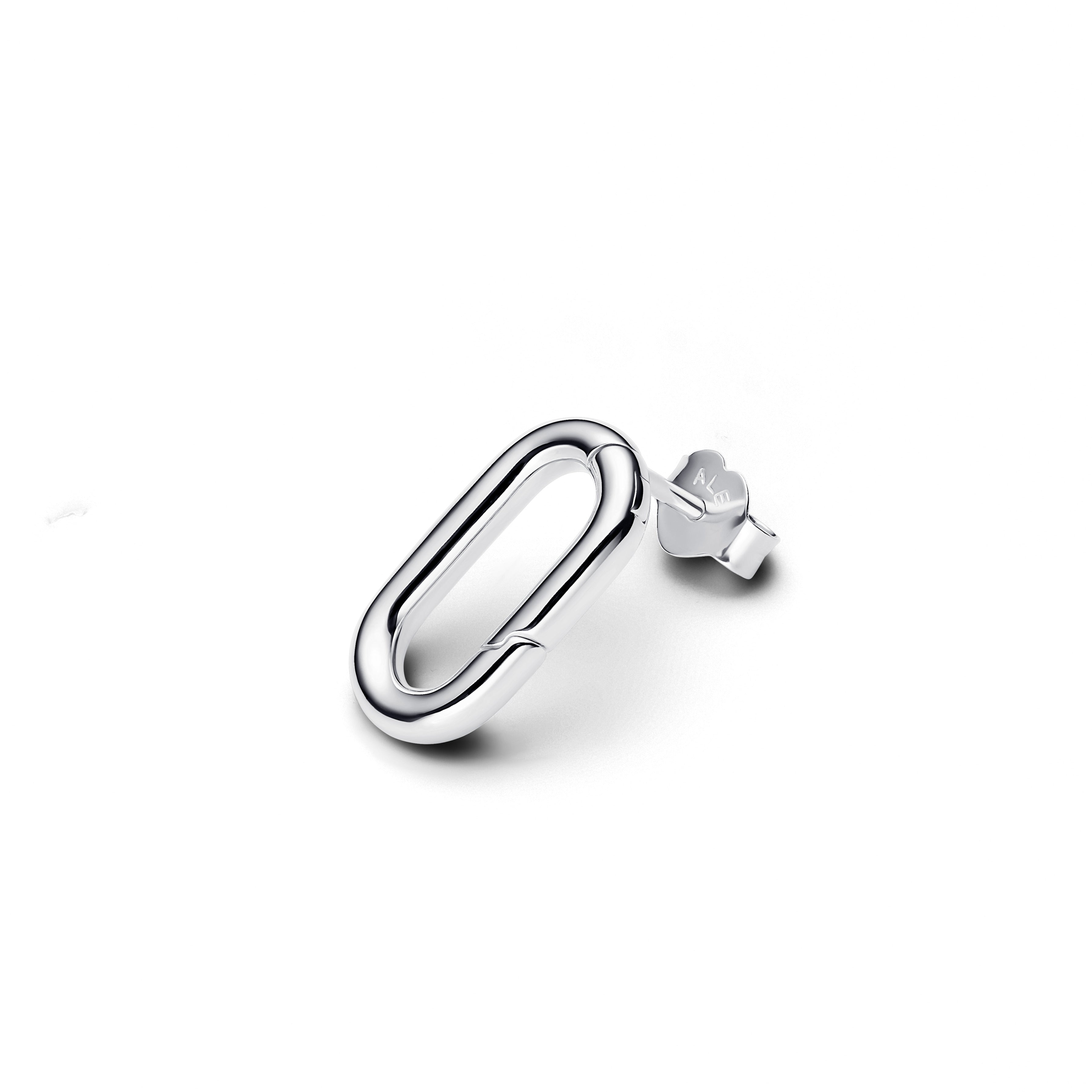 Sterling Silver Openable Link Stud Earring