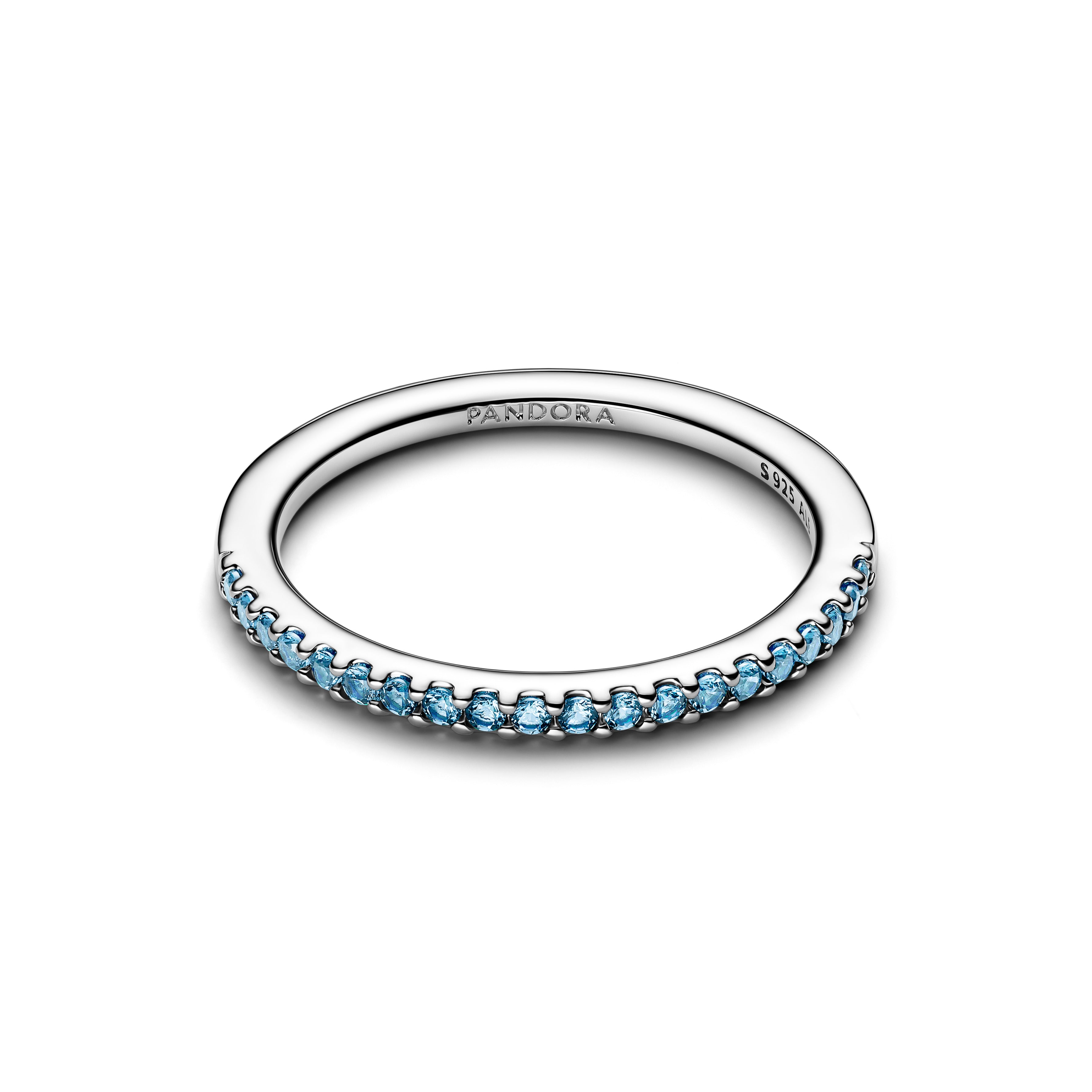 Sterling Silver Ring With Aquarius Blue Crystal
