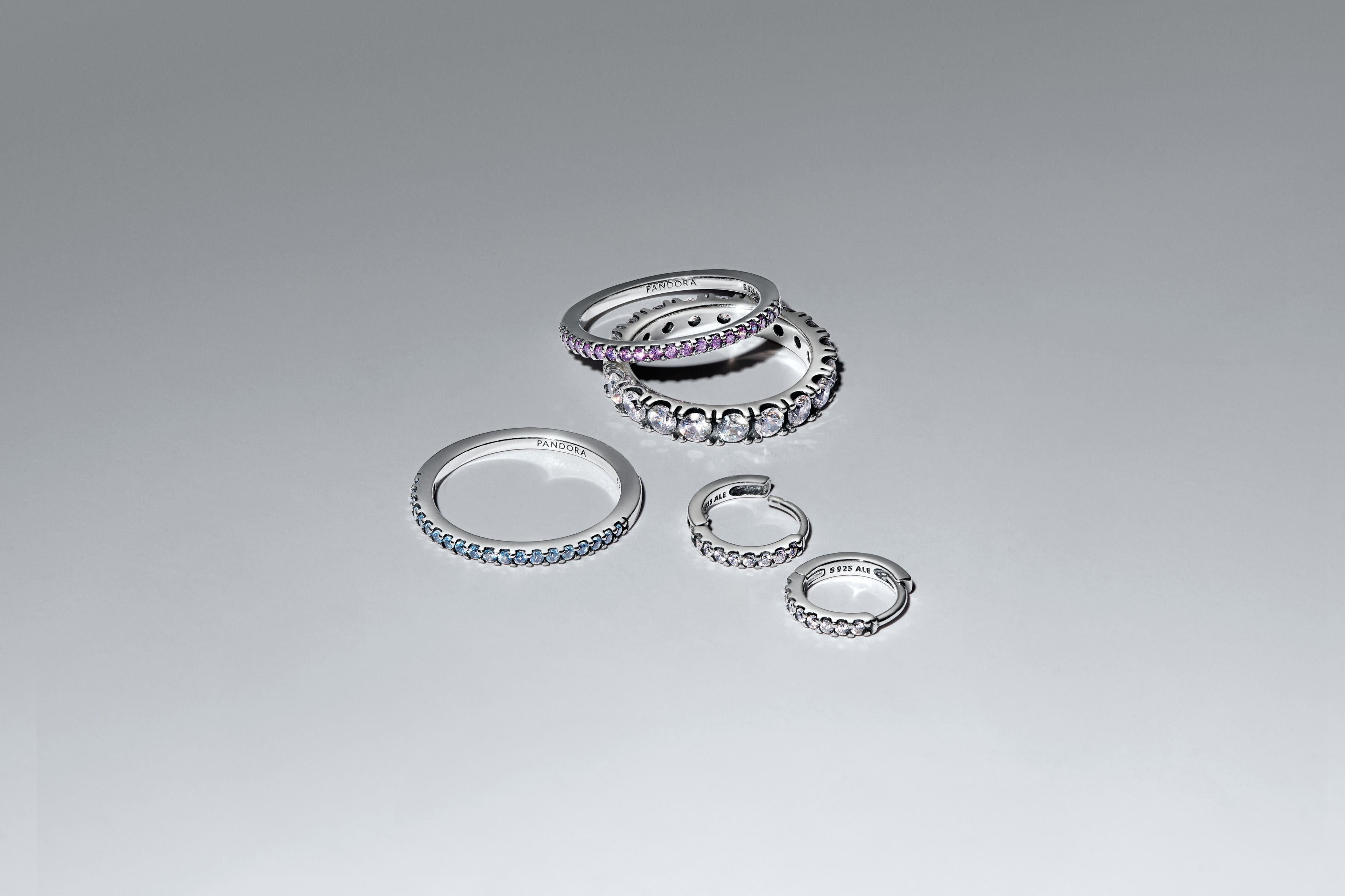 Sterling Silver Ring With Aquarius Blue Crystal