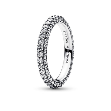 Sterling Silver Ring With Clear Cubic Zirconia
