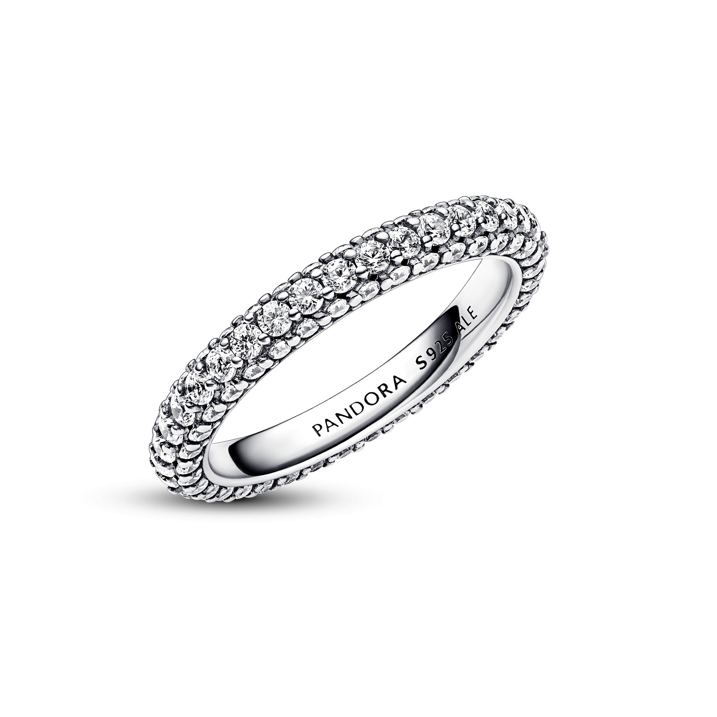 Sterling Silver Ring With Clear Cubic Zirconia