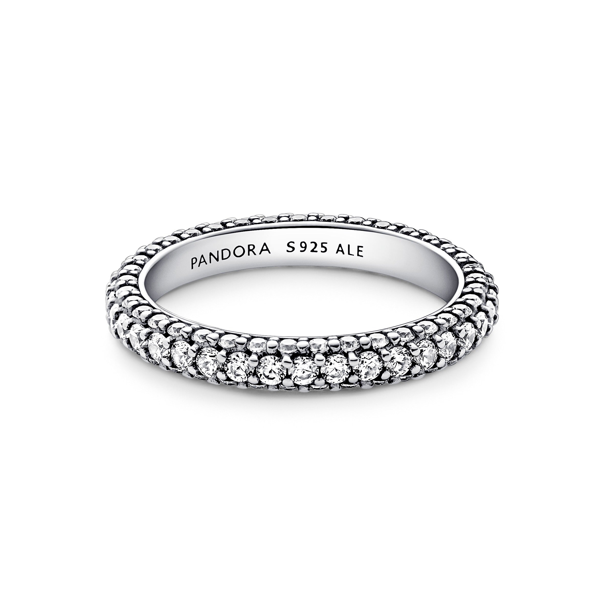 Sterling Silver Ring With Clear Cubic Zirconia