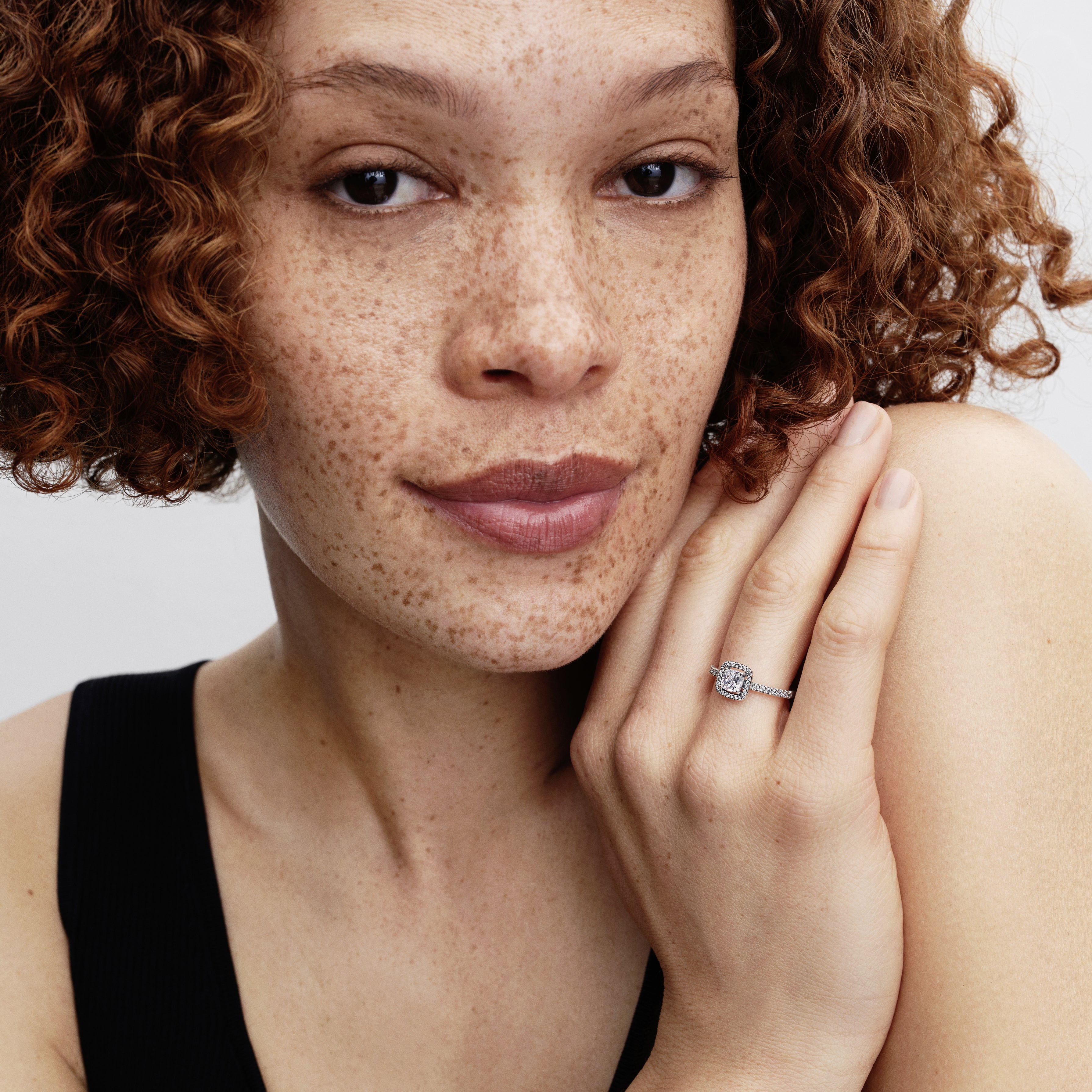 Sterling Silver Ring With Clear Cubic Zirconia