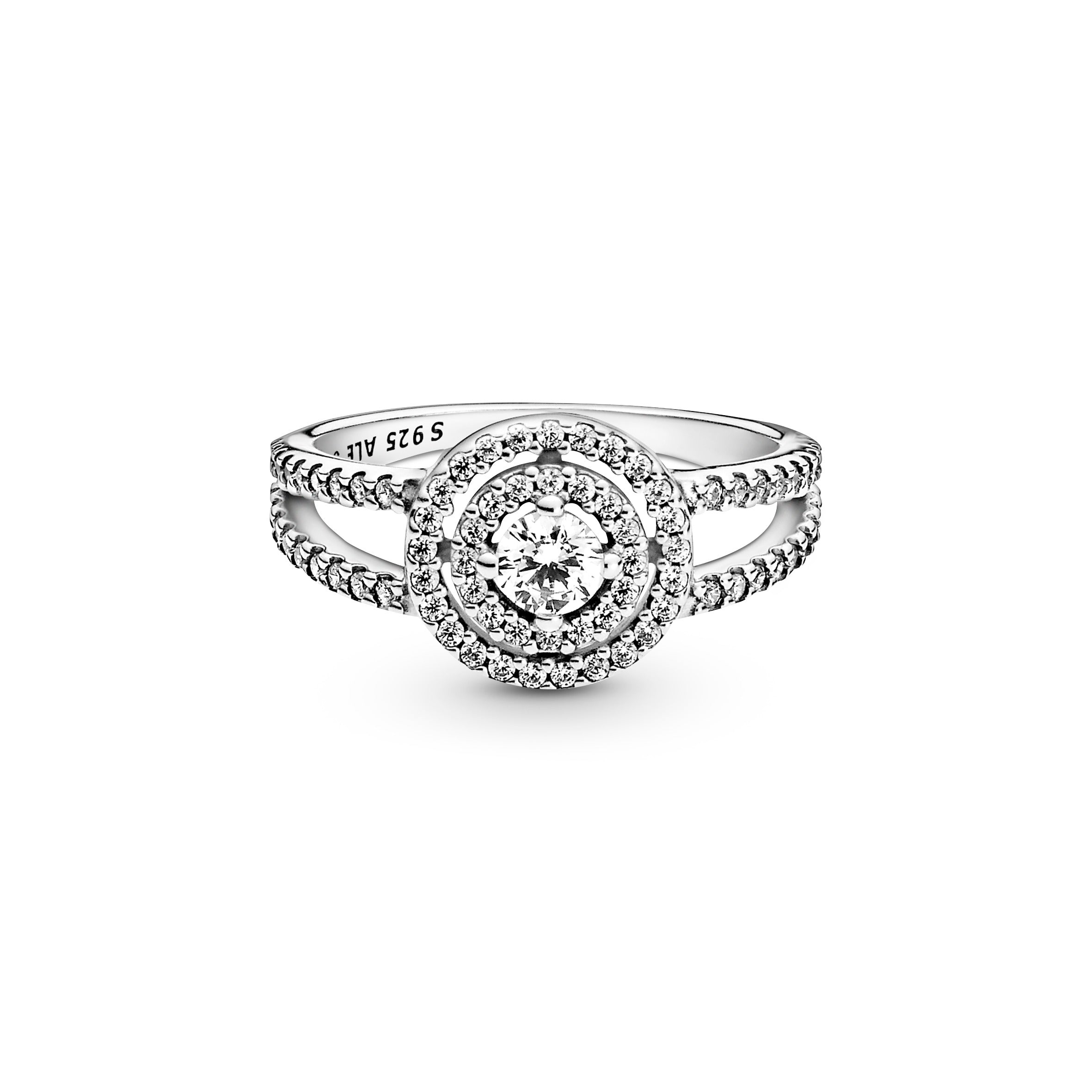Sterling Silver Ring With Clear Cubic Zirconia