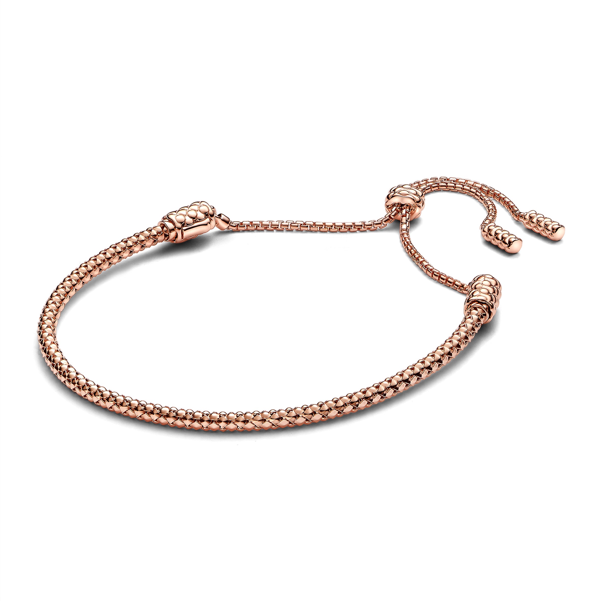 Studded Chain 14K Rose Gold-Plated Sliding Bracelet