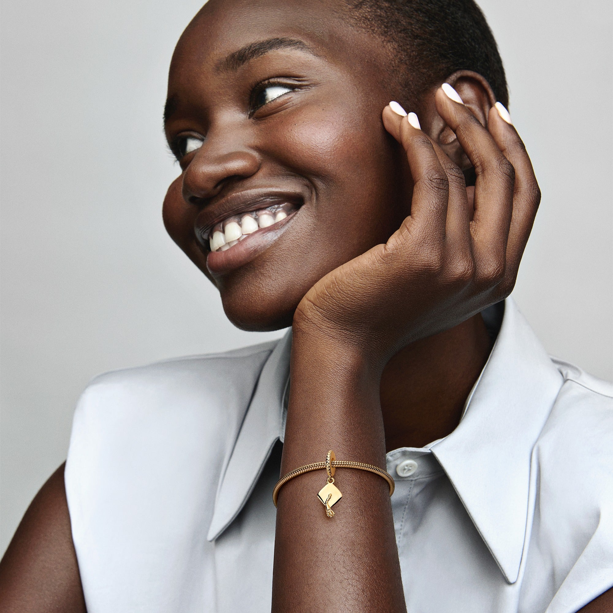 Student Hat 14K Gold-Plated Dangle