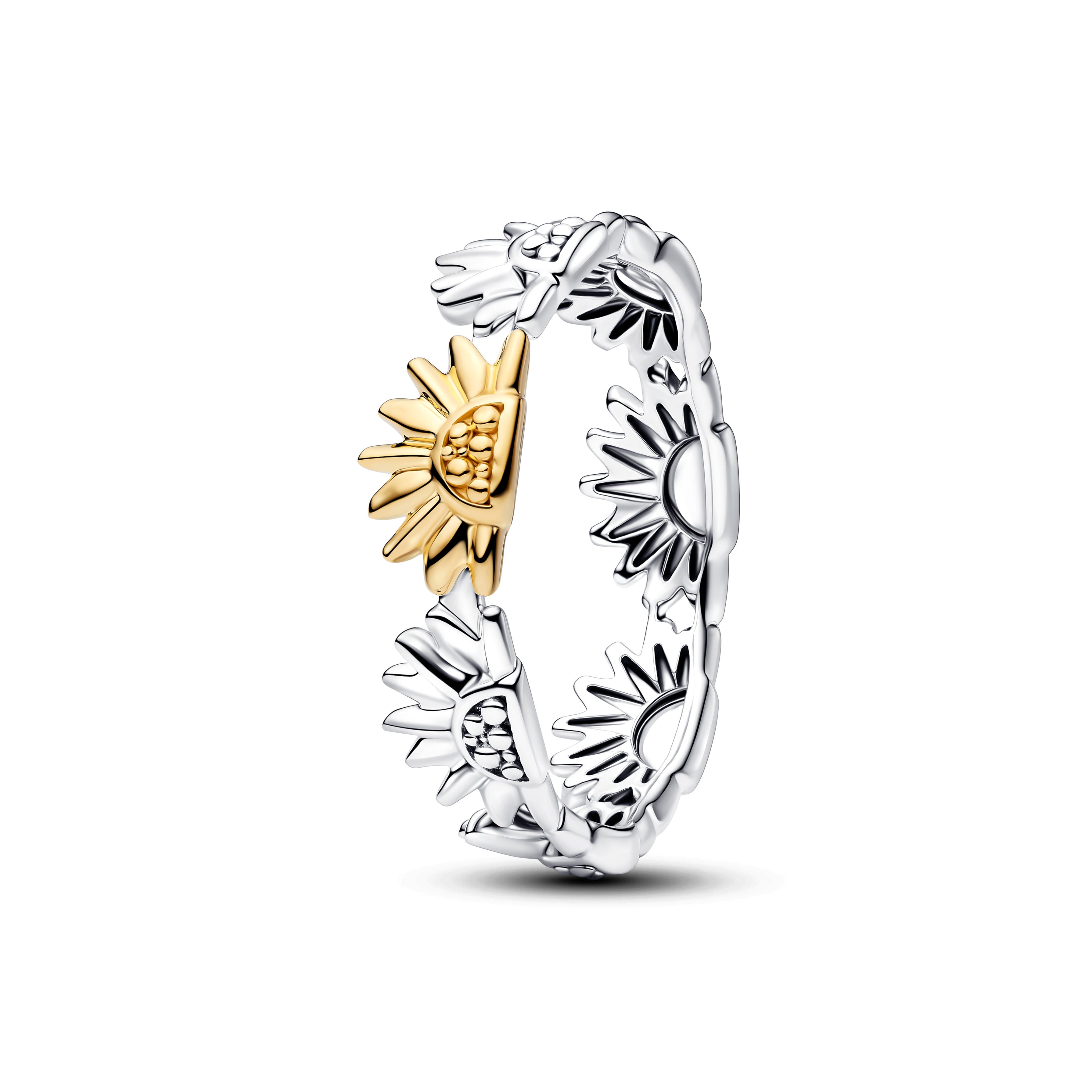 Sunflower Sterling Silver And 14K Gold-Plated Ring