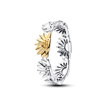 Sunflower Sterling Silver And 14K Gold-Plated Ring
