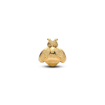 Textured Bee 14K Gold-Plated Mini Charm