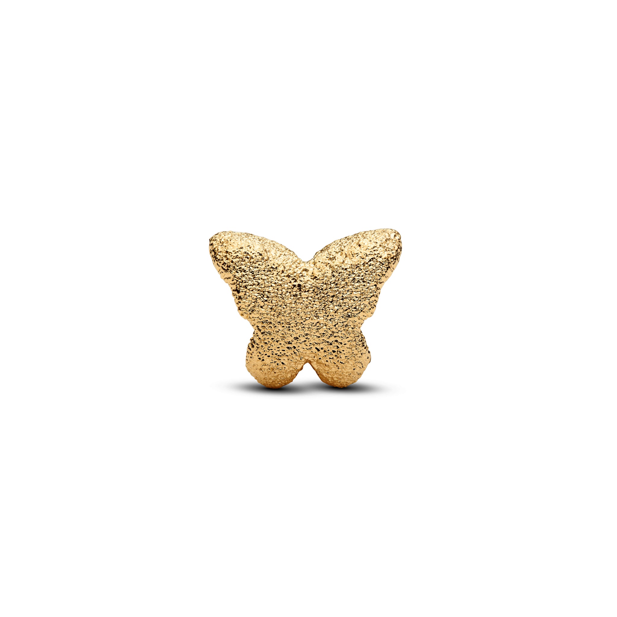 Textured Butterfly 14K Gold-Plated Mini Charm