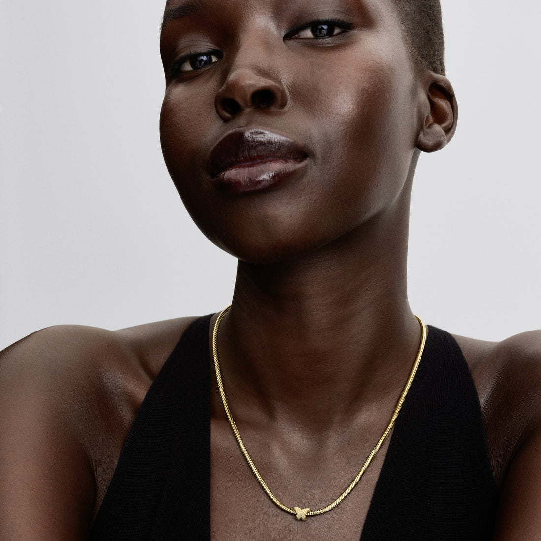 Textured Butterfly 14K Gold-Plated Mini Charm