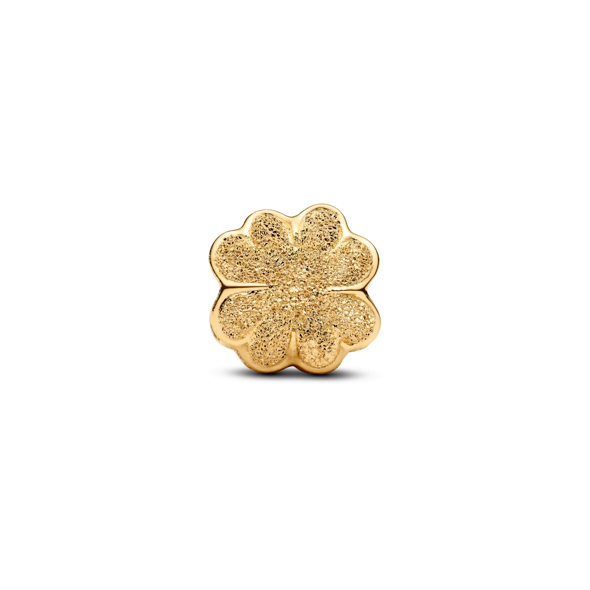 Textured Clover 14K Gold-Plated Mini Charm