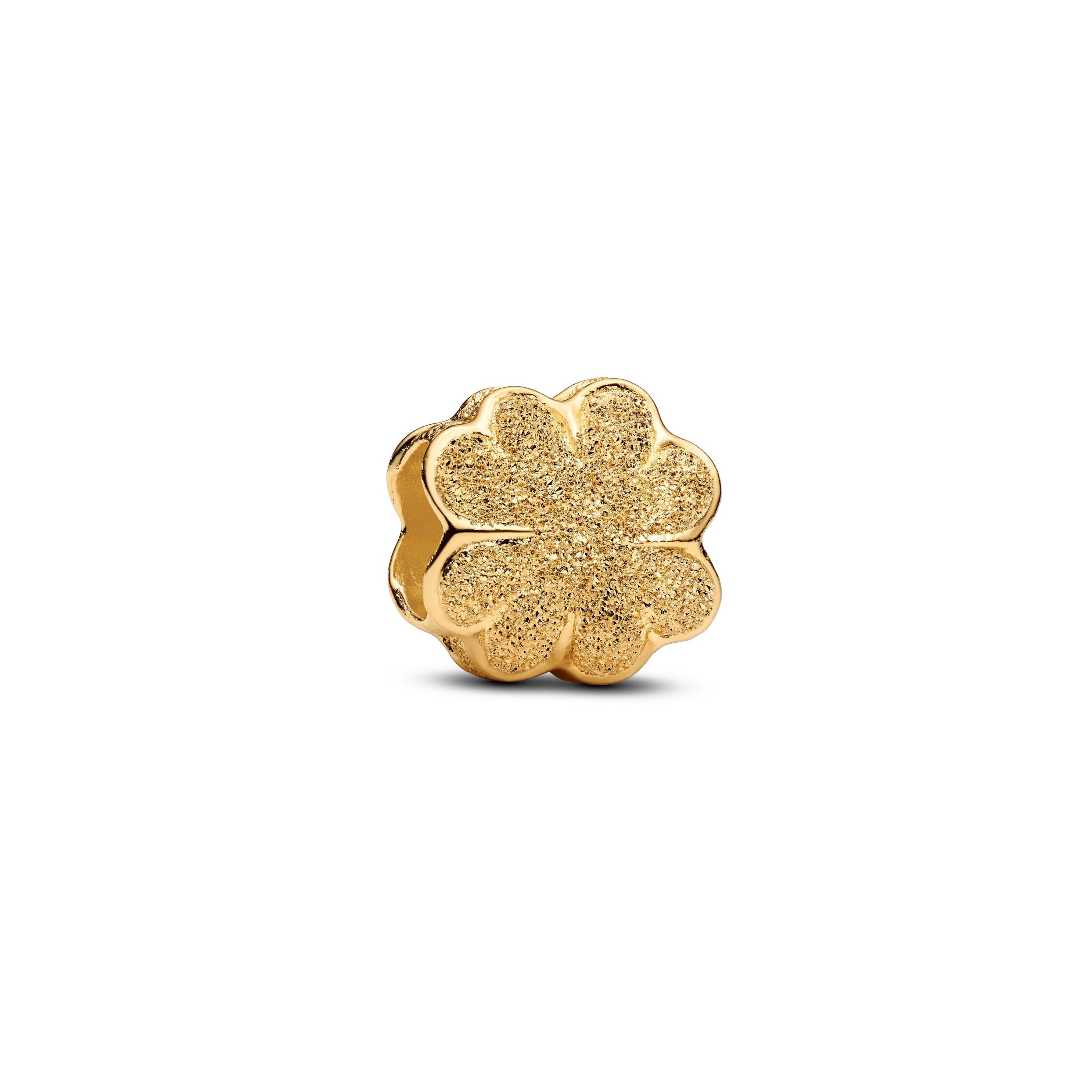 Textured Clover 14K Gold-Plated Mini Charm