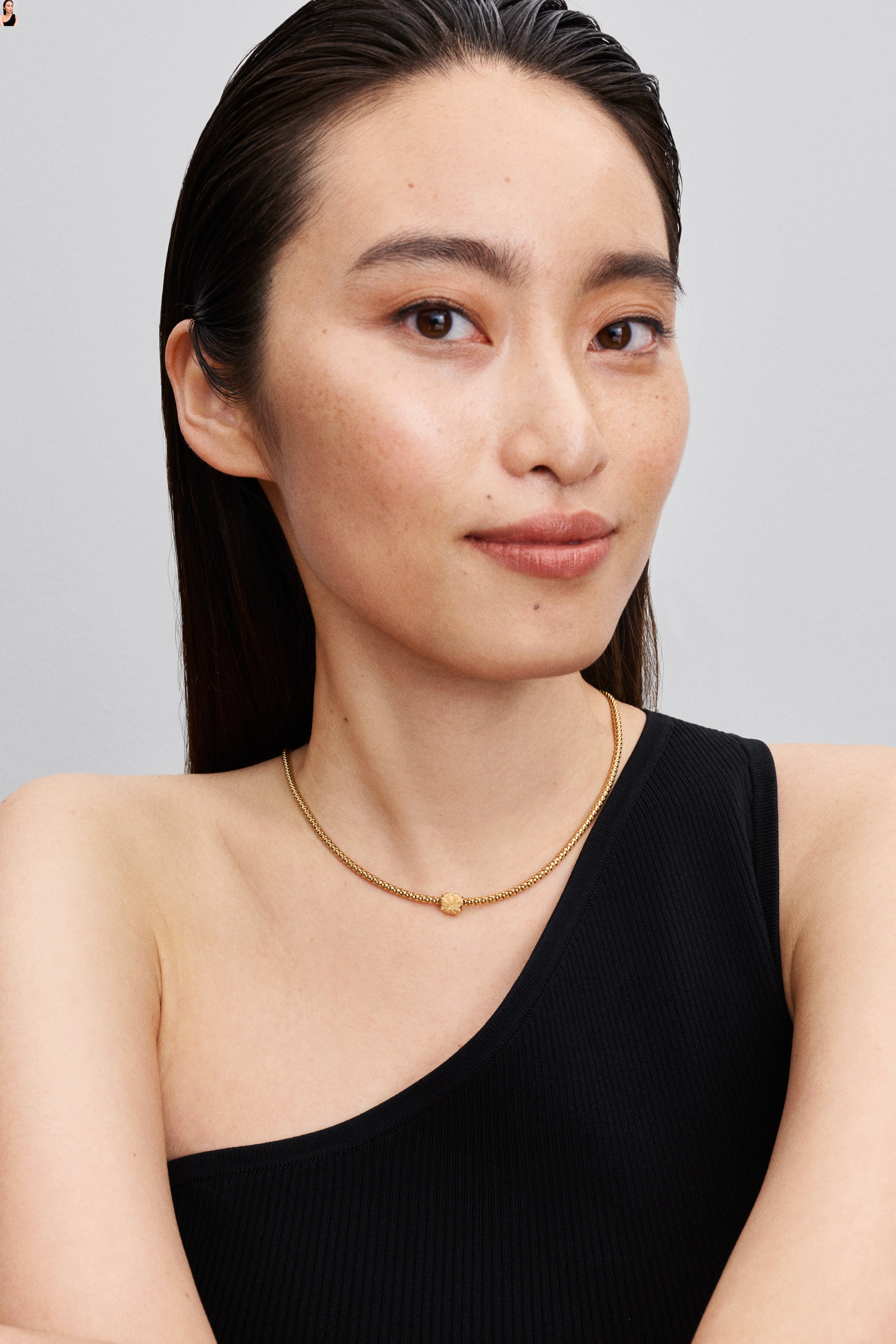 Textured Clover 14K Gold-Plated Mini Charm