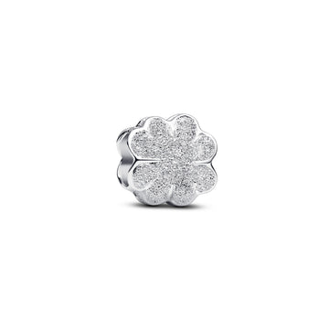 Textured Clover Sterling Silver Mini Charm