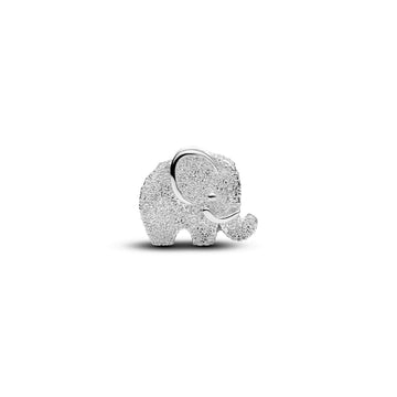 Textured Elephant Sterling Silver Mini Charm