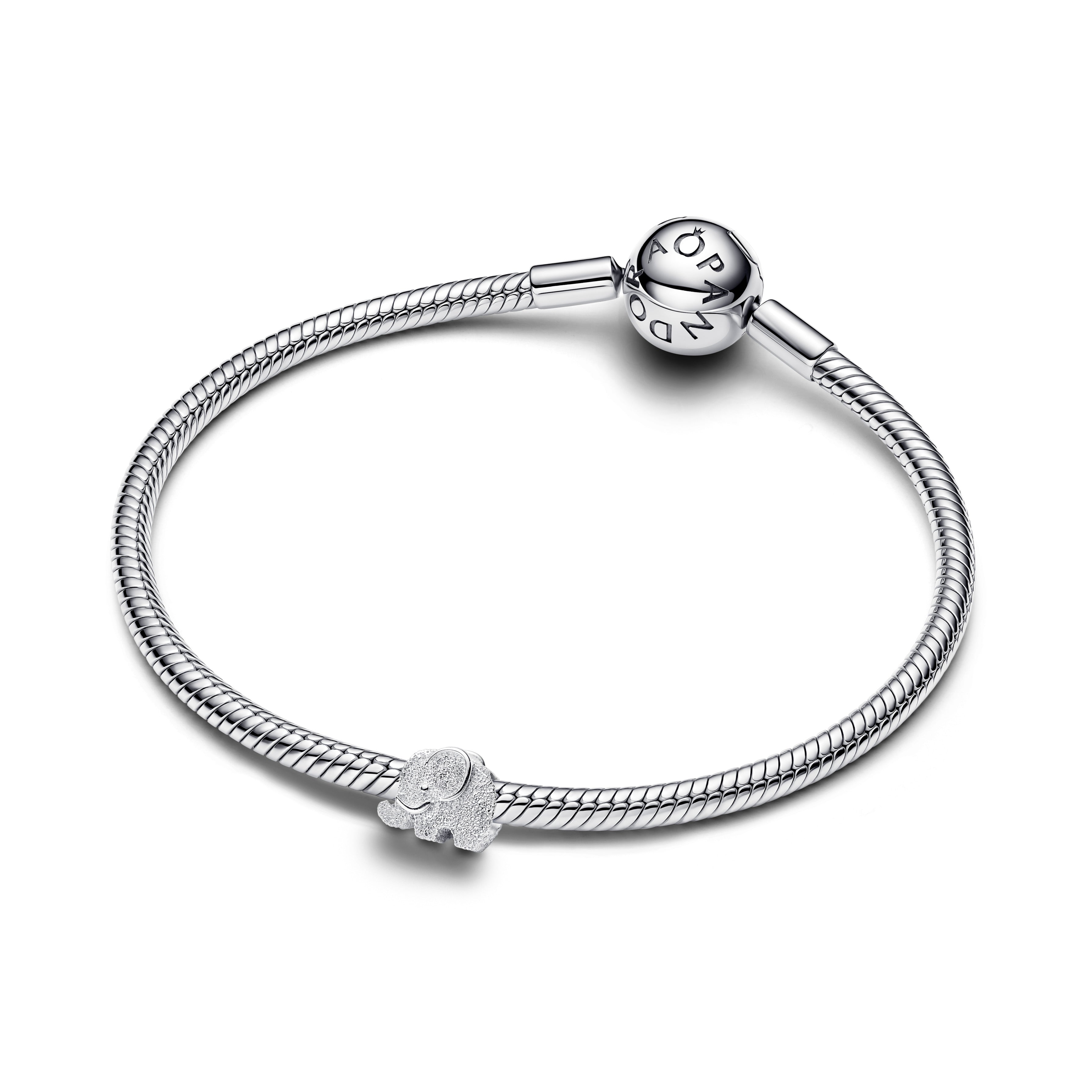 Textured Elephant Sterling Silver Mini Charm