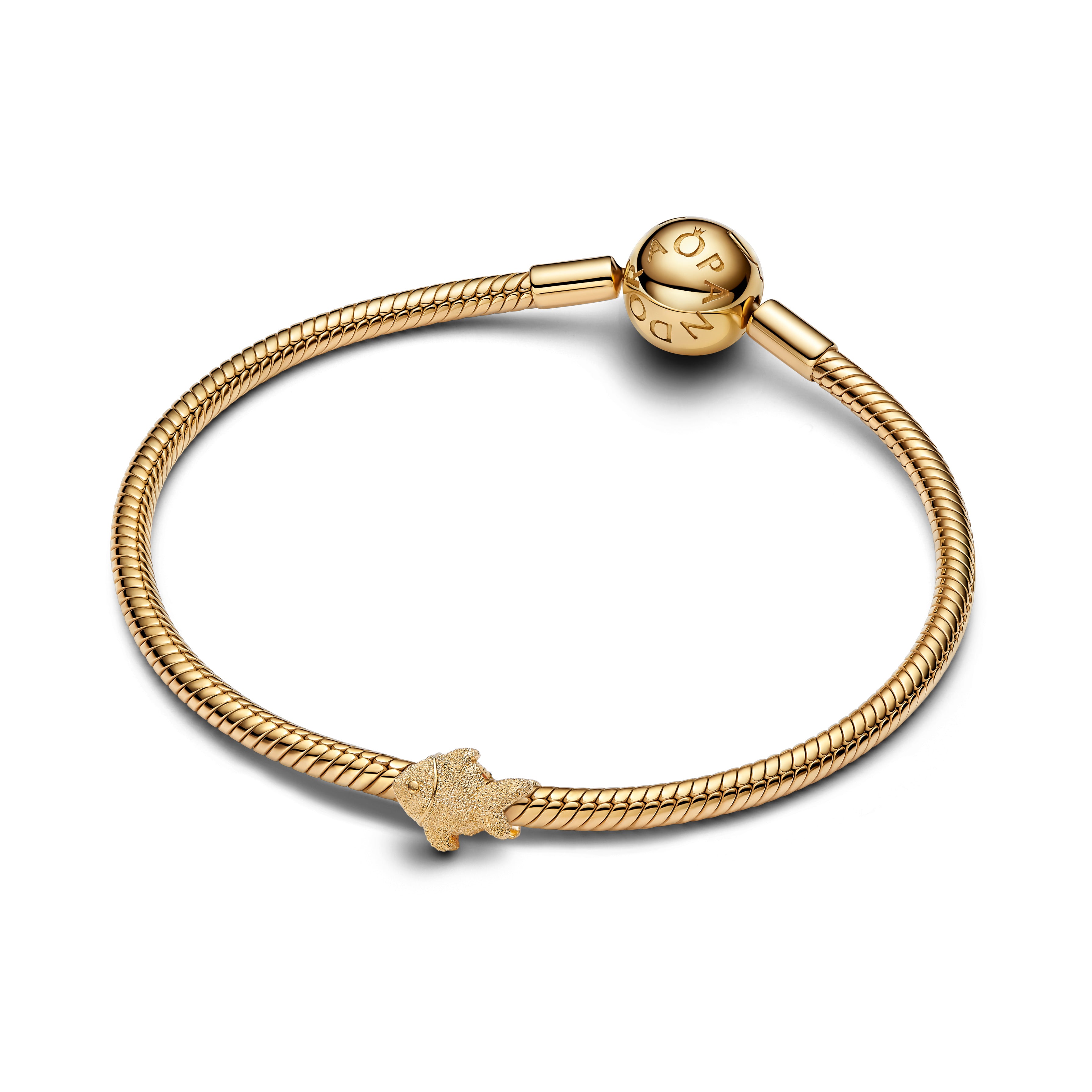 Textured Fish 14K Gold-Plated Mini Charm