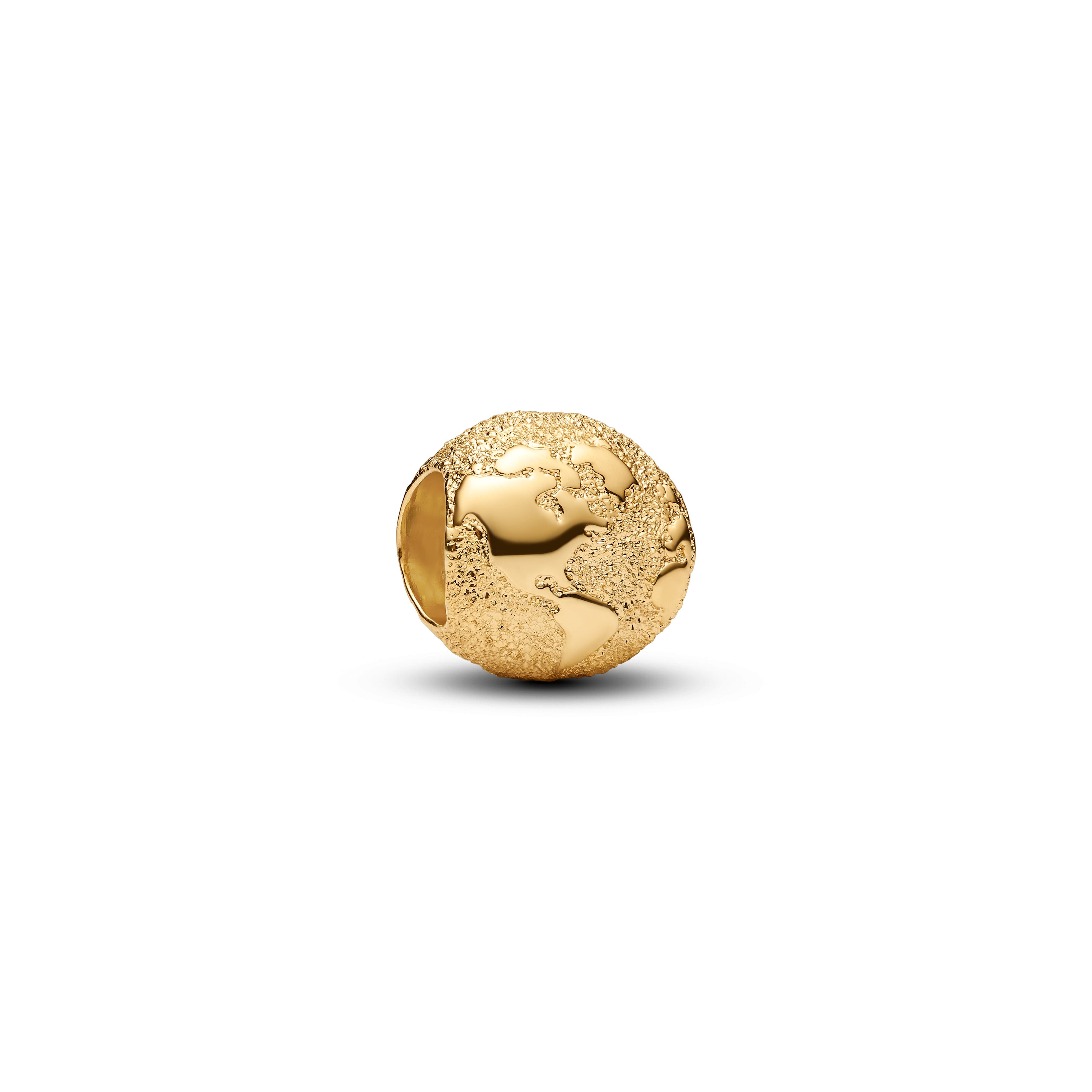 Textured Globe 14K Gold-Plated Mini Charm
