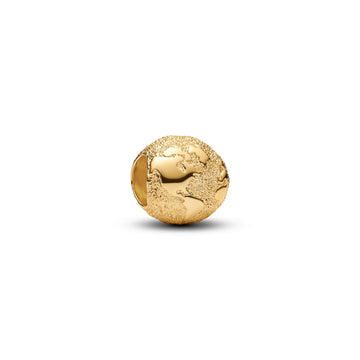 Textured Globe 14K Gold-Plated Mini Charm