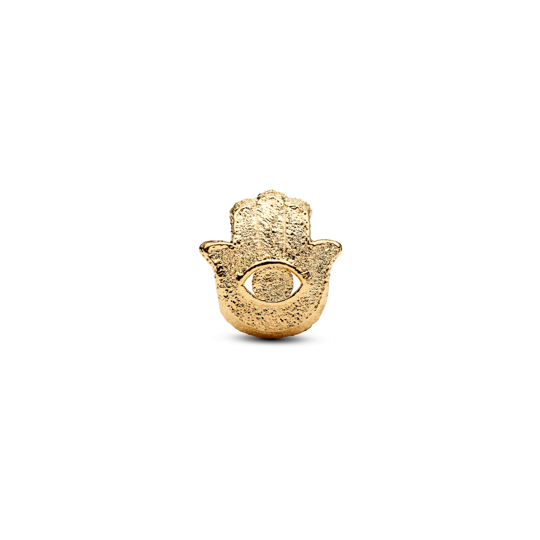 Textured Hamsa Hand 14K Gold-Plated Mini Charm