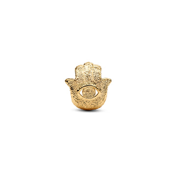 Textured Hamsa Hand 14K Gold-Plated Mini Charm