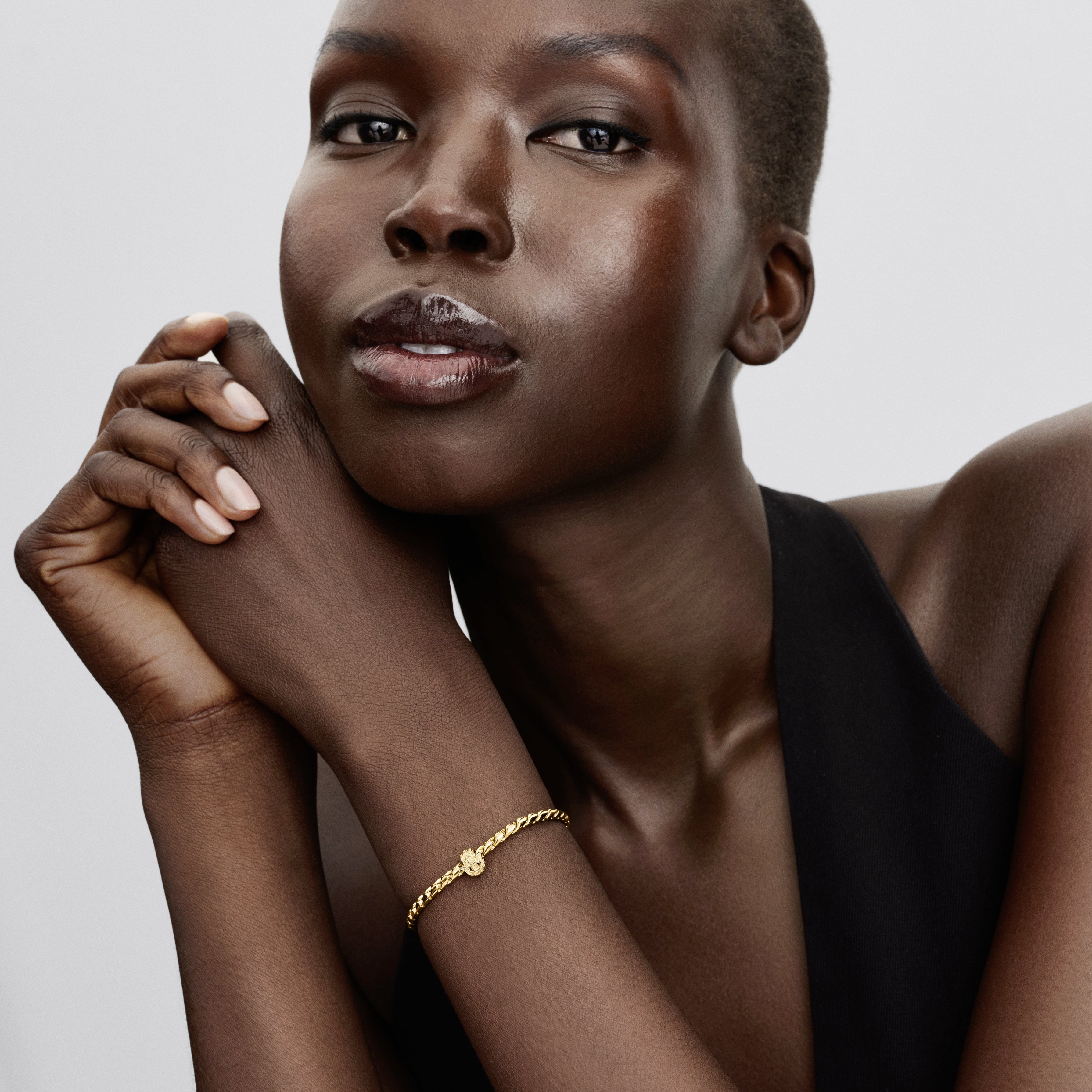 Textured Hamsa Hand 14K Gold-Plated Mini Charm