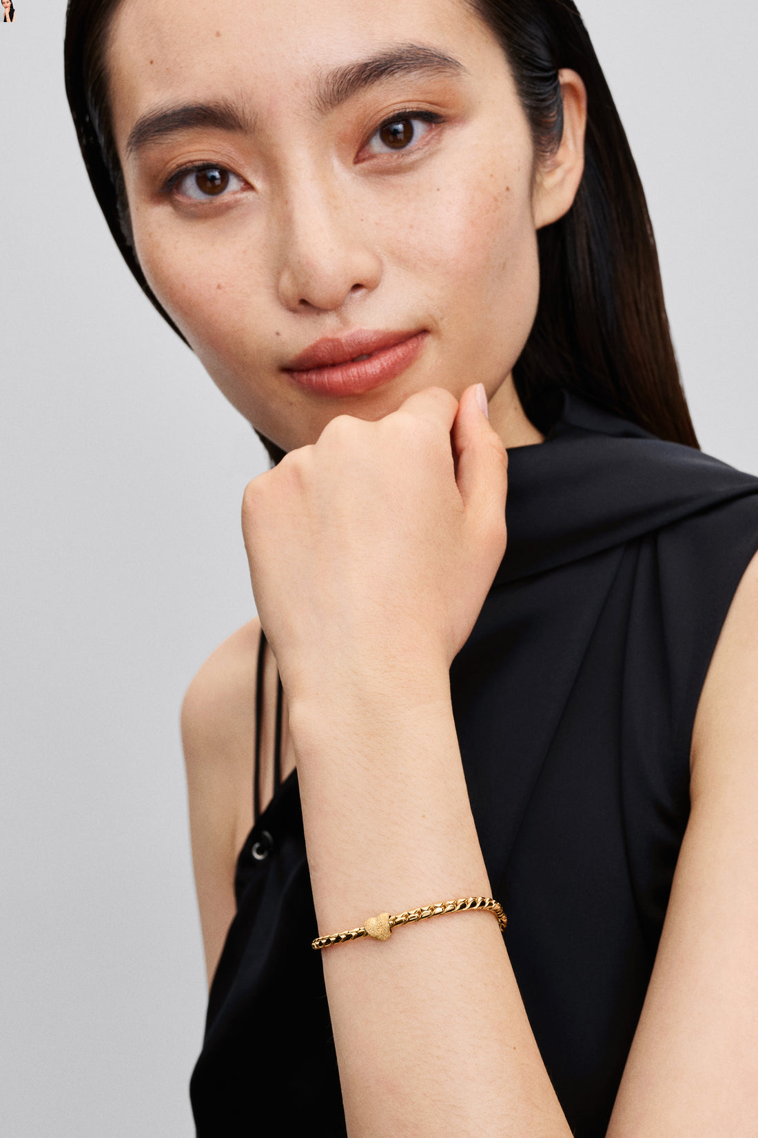 Textured Heart 14K Gold-Plated Mini Charm