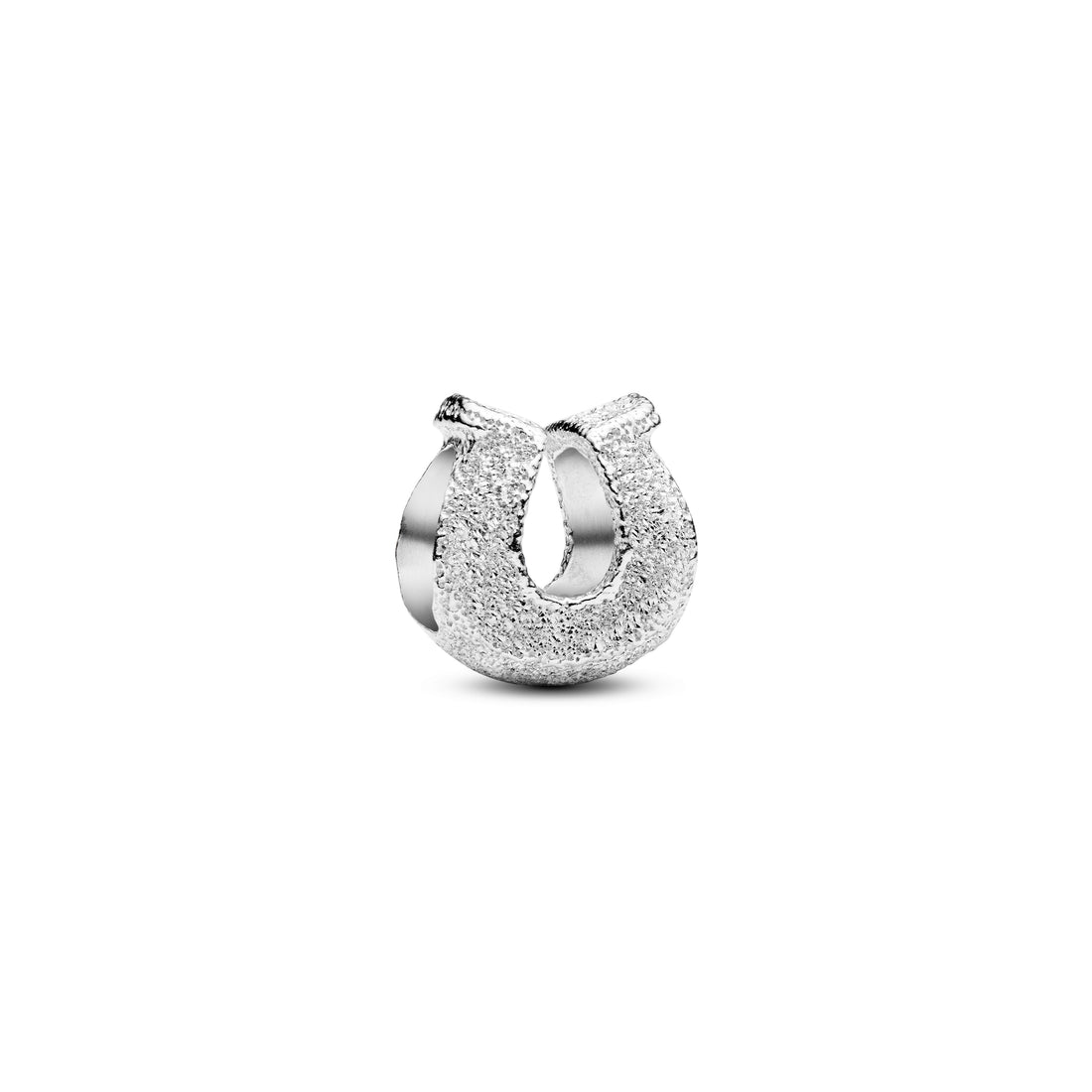 Textured Horseshoe Sterling Silver Mini Charm