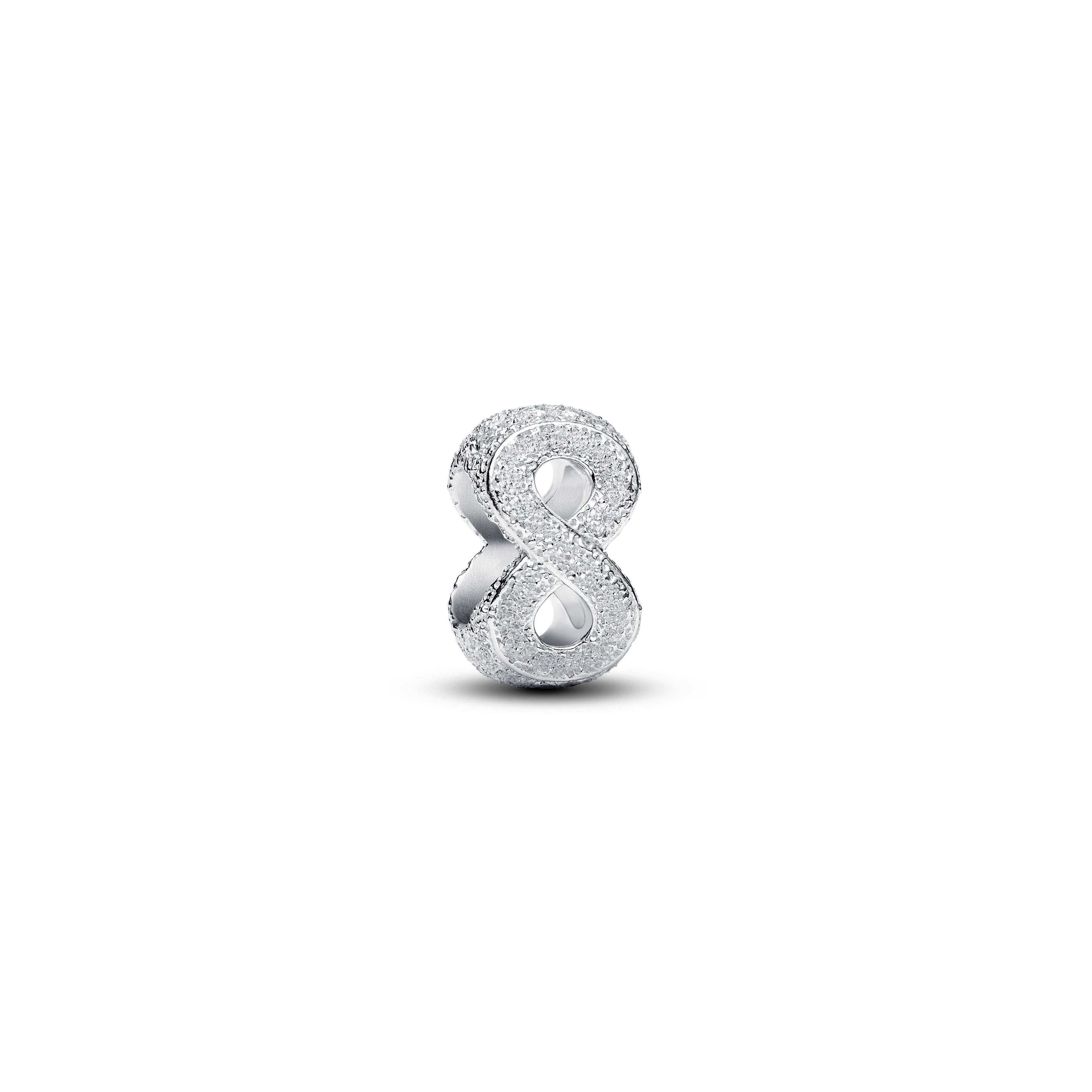 Textured Infinity Sterling Silver Mini Charm
