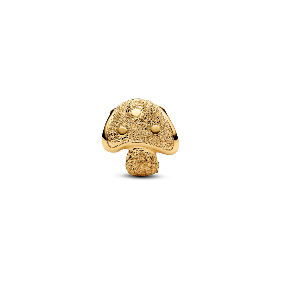 Textured Mushroom 14K Gold-Plated Mini Charm