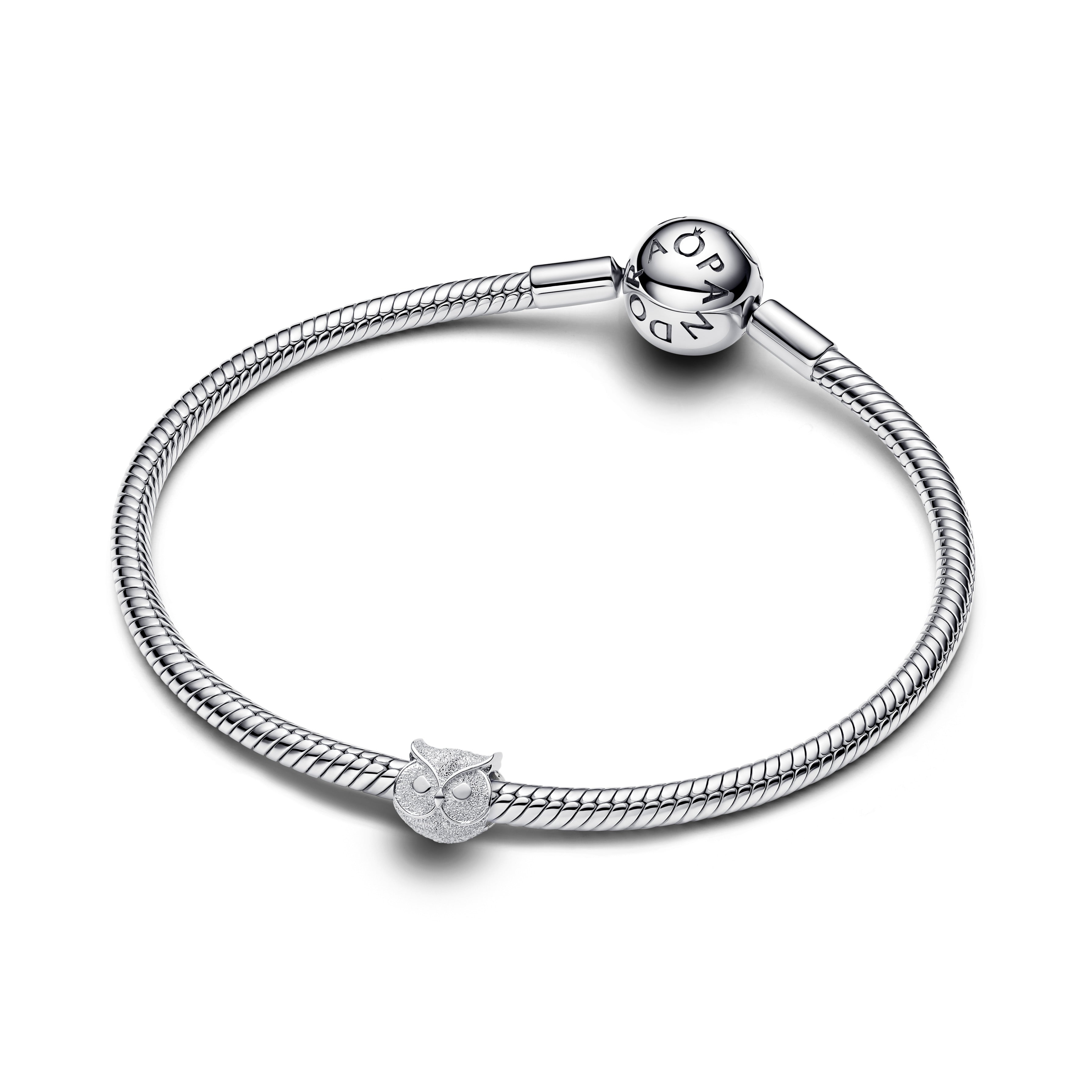 Textured Owl Sterling Silver Mini Charm