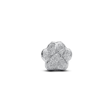 Textured Paw Sterling Silver Mini Charm