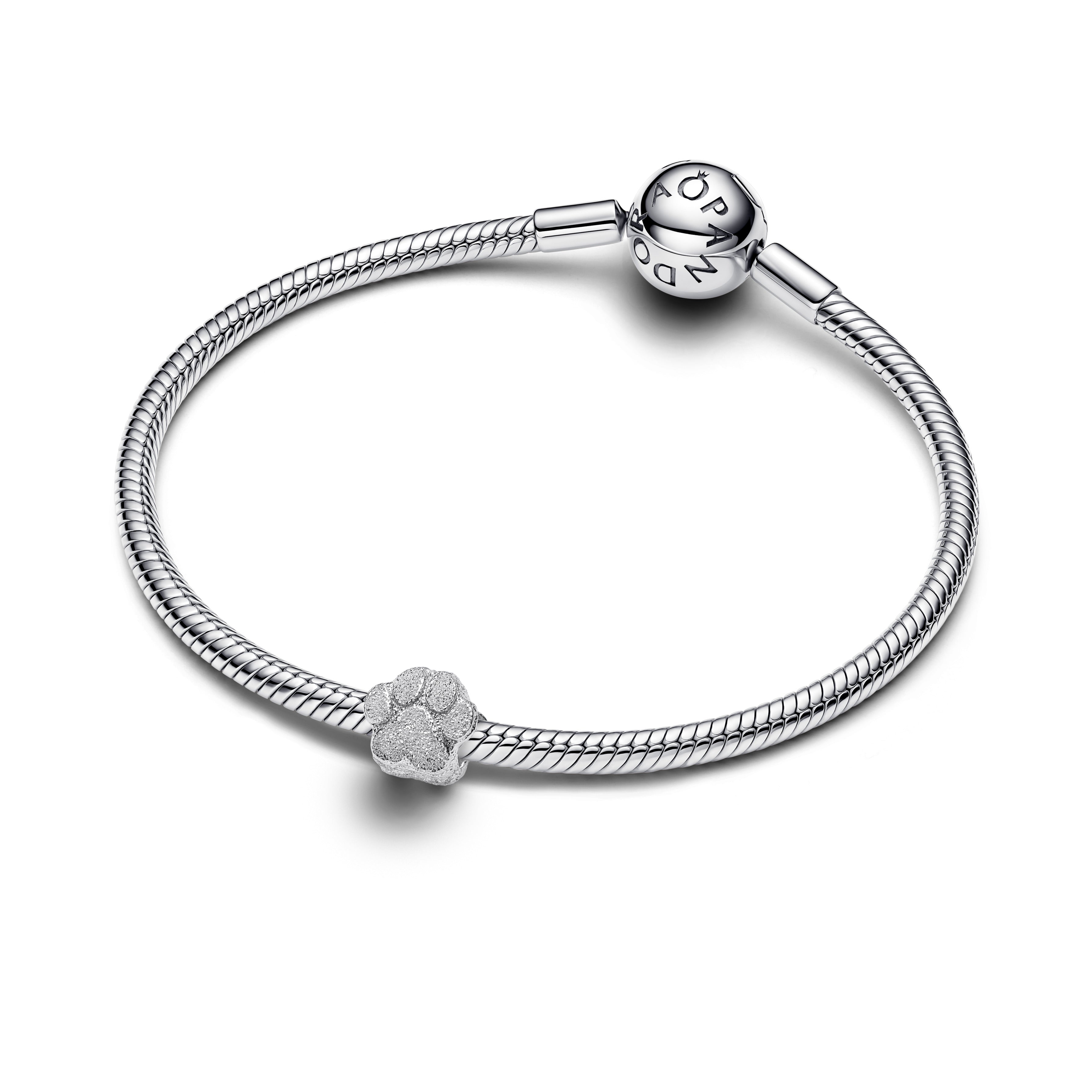 Textured Paw Sterling Silver Mini Charm