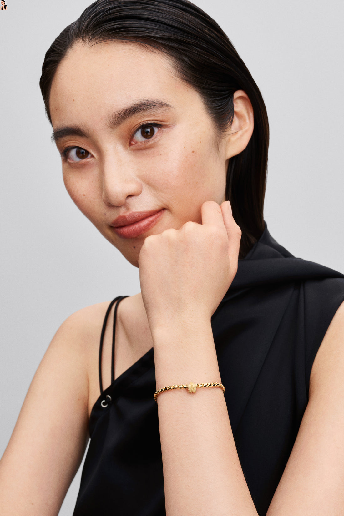 Textured Star 14K Gold-Plated Mini Charm