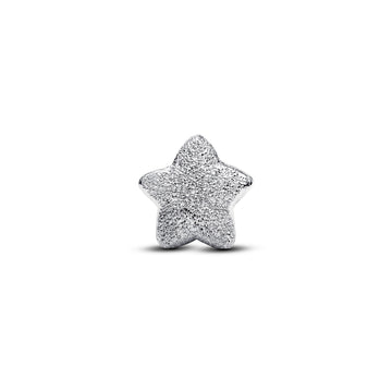 Textured Star Sterling Silver Mini Charm