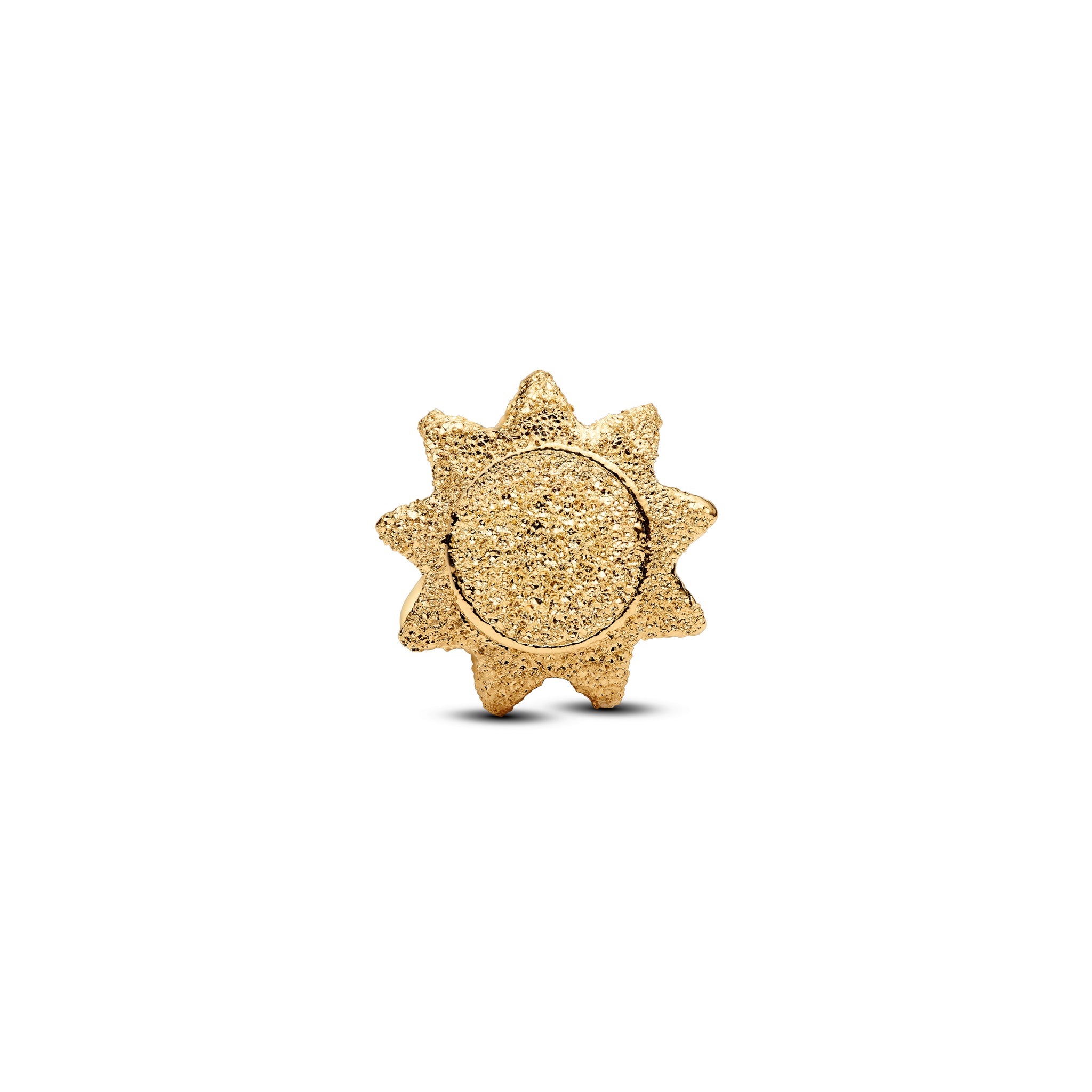 Textured Sun 14K Gold-Plated Mini Charm
