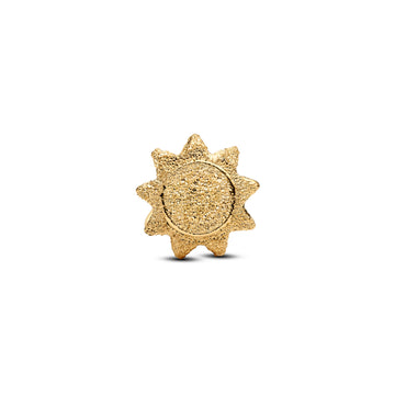Textured Sun 14K Gold-Plated Mini Charm
