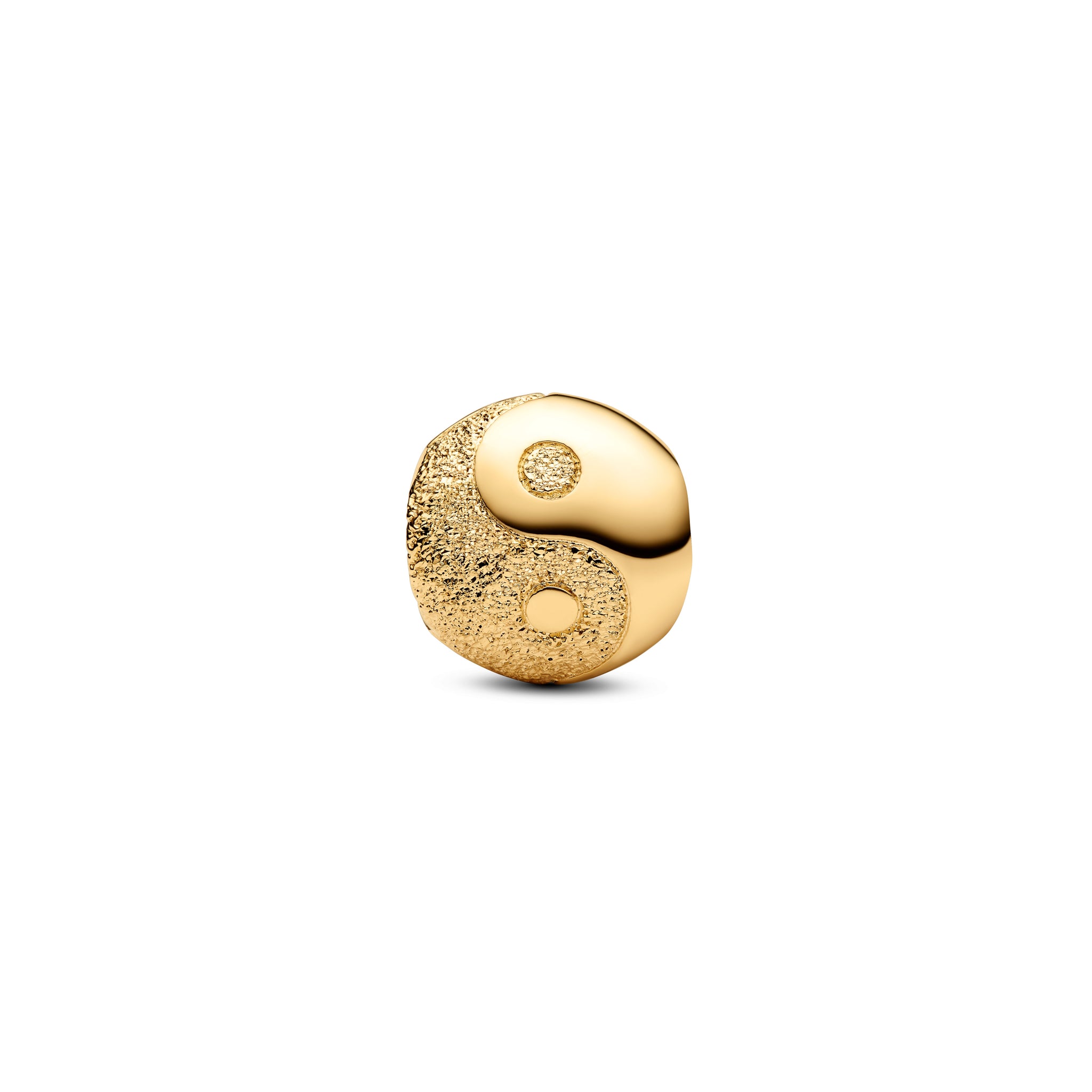 Textured Yin And Yang 14K Gold-Plated Mini Charm