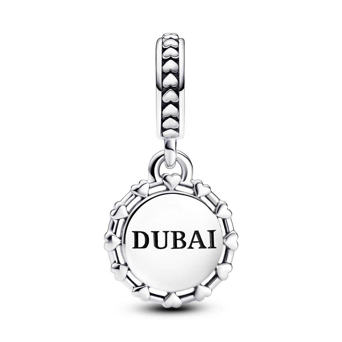 The Burj Khalifa Dubai Sterling Silver Dangle With Black Enamel