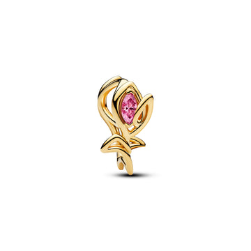 Tulip 14K Gold-Plated Charm With Fancy Pink Cubic Zirconia