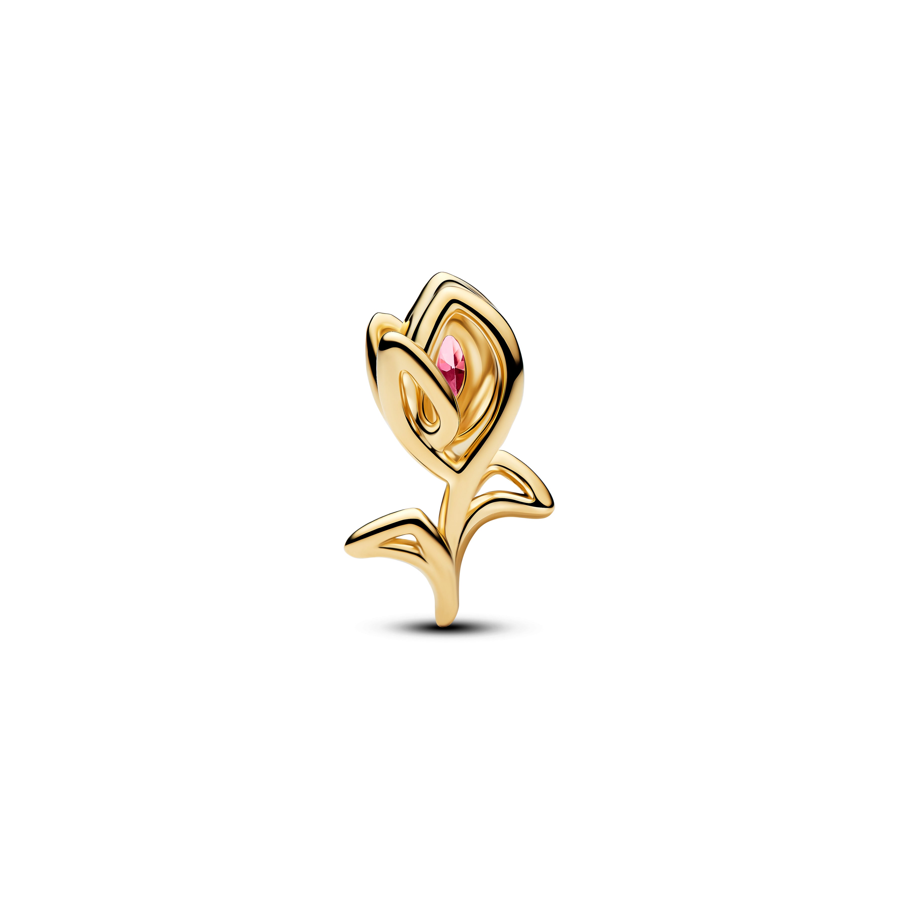 Tulip 14K Gold-Plated Charm With Fancy Pink Cubic Zirconia