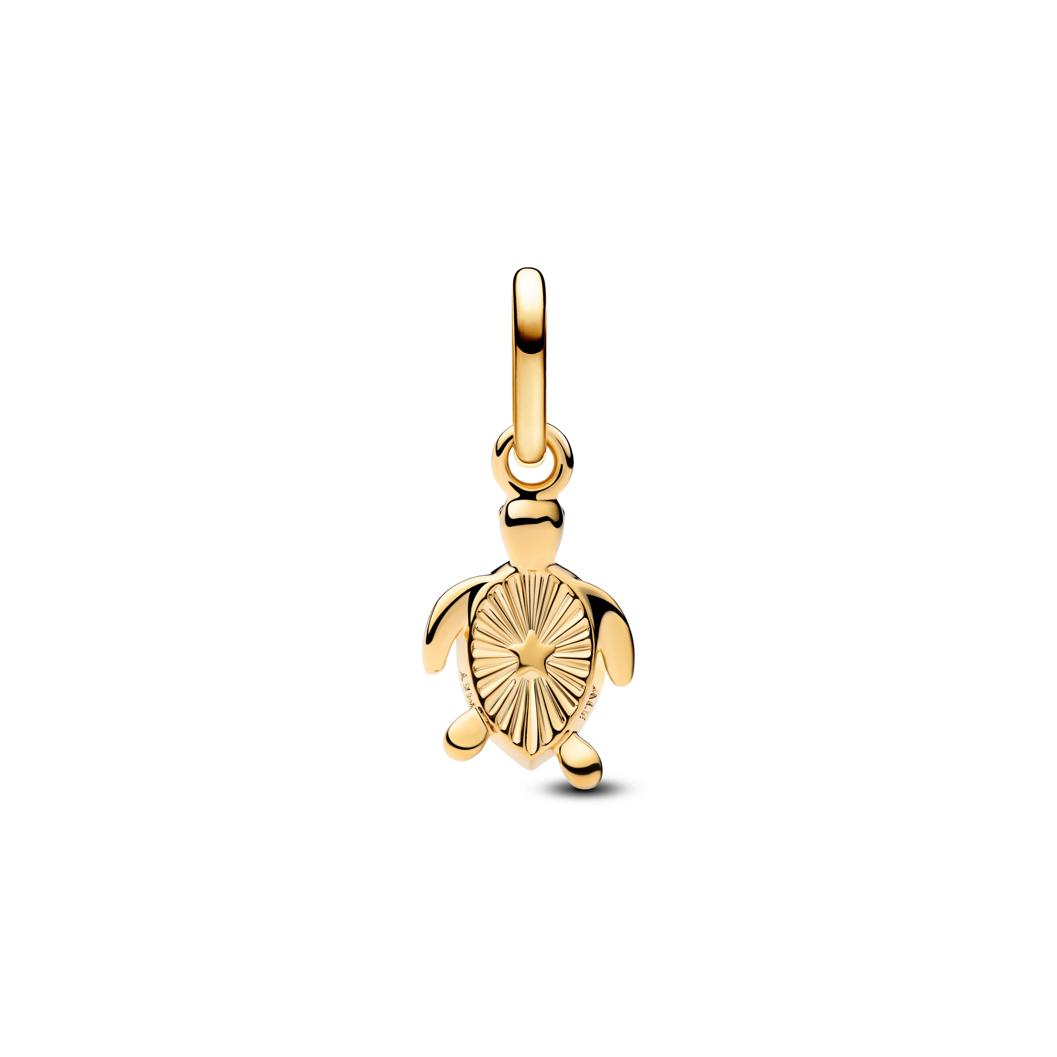 Turtle 14K Gold-Plated Mini Dangle With Imitation Malachite