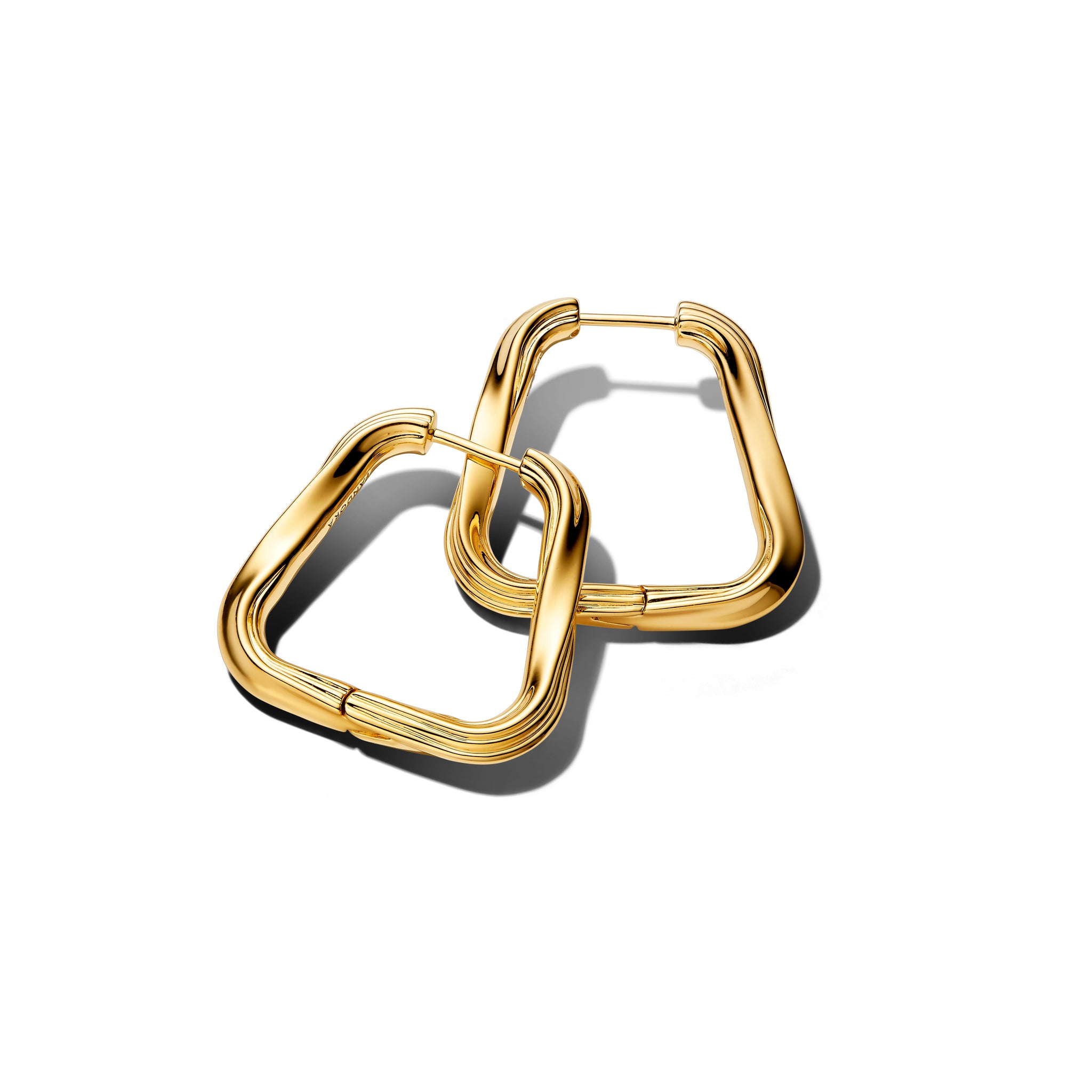 Twisted 14K Gold-Plated Hoop Earrings